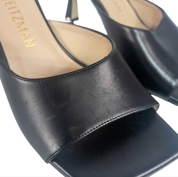 Stuart Weitzman Tia 75 Slide Sandal Black 9 - Picture 7 of 9